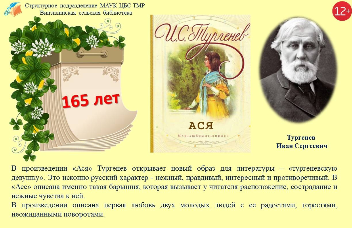 Характеристики главных героев ася, тургенев. их образы и описание