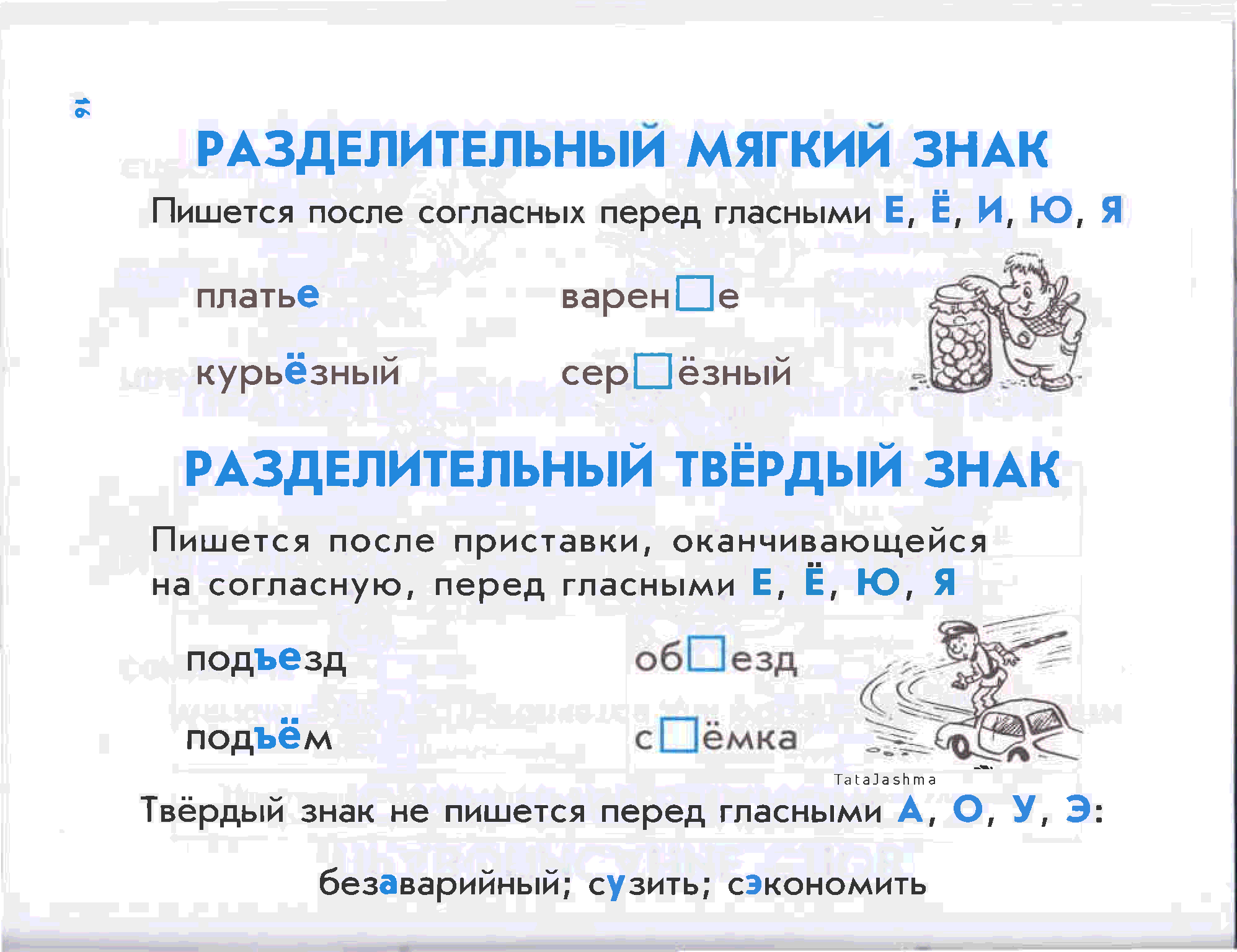 Правила русского языка (памятка)