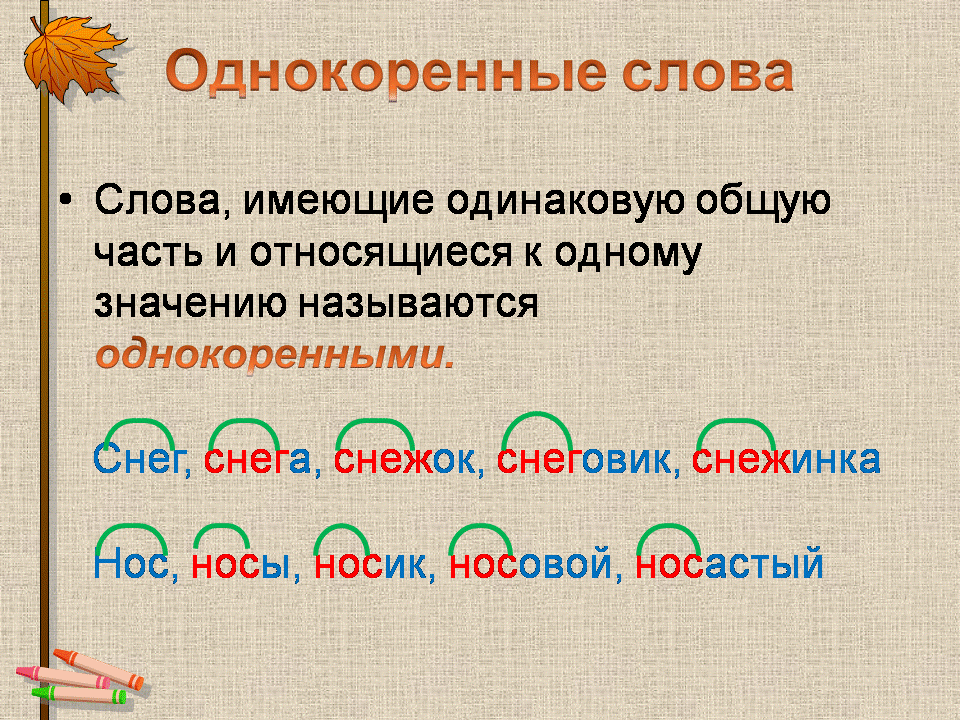 Что такое родственные слова?