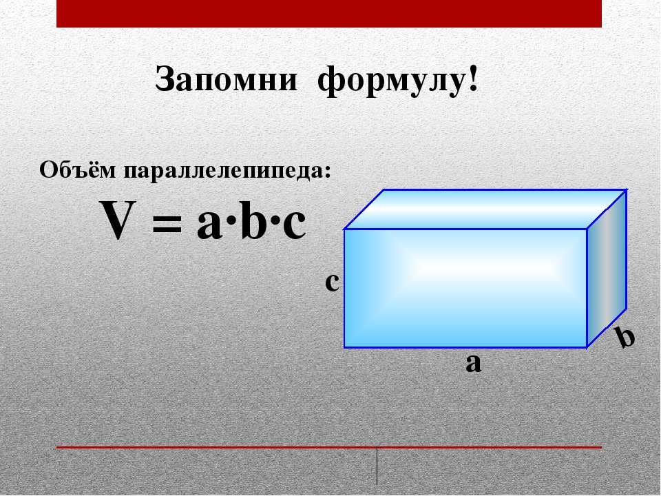 Как пишутся объемы тела