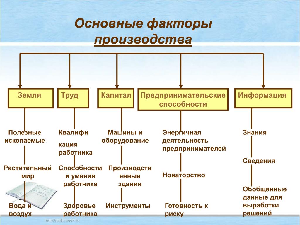 Факторы  производства: это в экономике, какие существуют, особенности