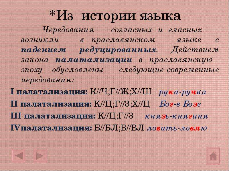Изменение шипящих и ц в древнерусском языке