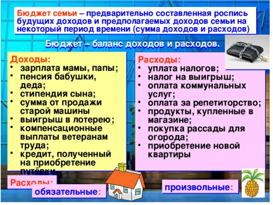 Бюджет: доходы и расходы в семье