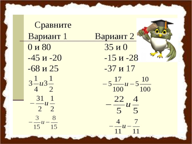Общее представление о целых числах.