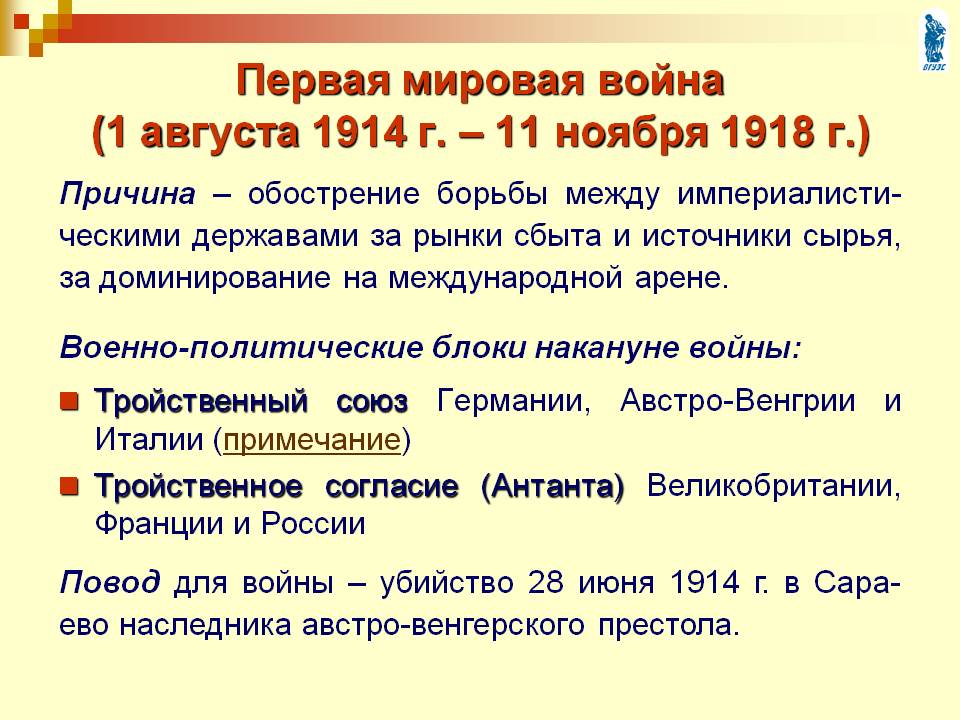 Россия в первой мировой войне – вступление, выход и потери кратко