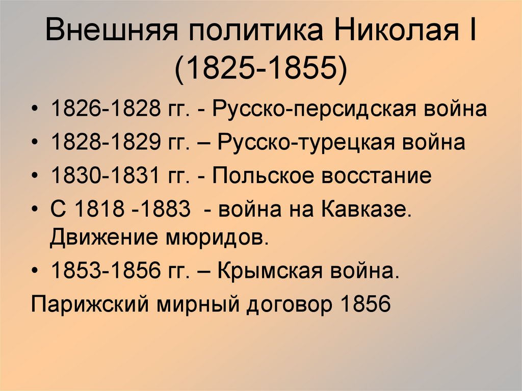 Правление николая 1