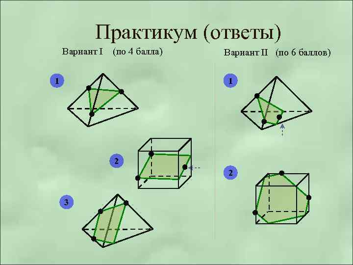 Задачи на построение сечений в параллелепипеде и тетраэдре