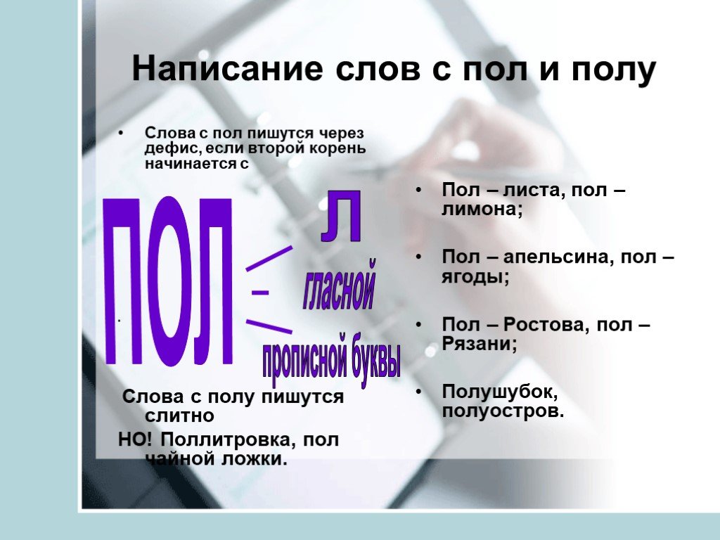 Пол ленинграда как пишется через дефис или нет - граматика и образование на pisanino.ru