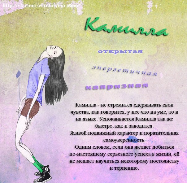 Как пишется имя камила с одной л или двумя