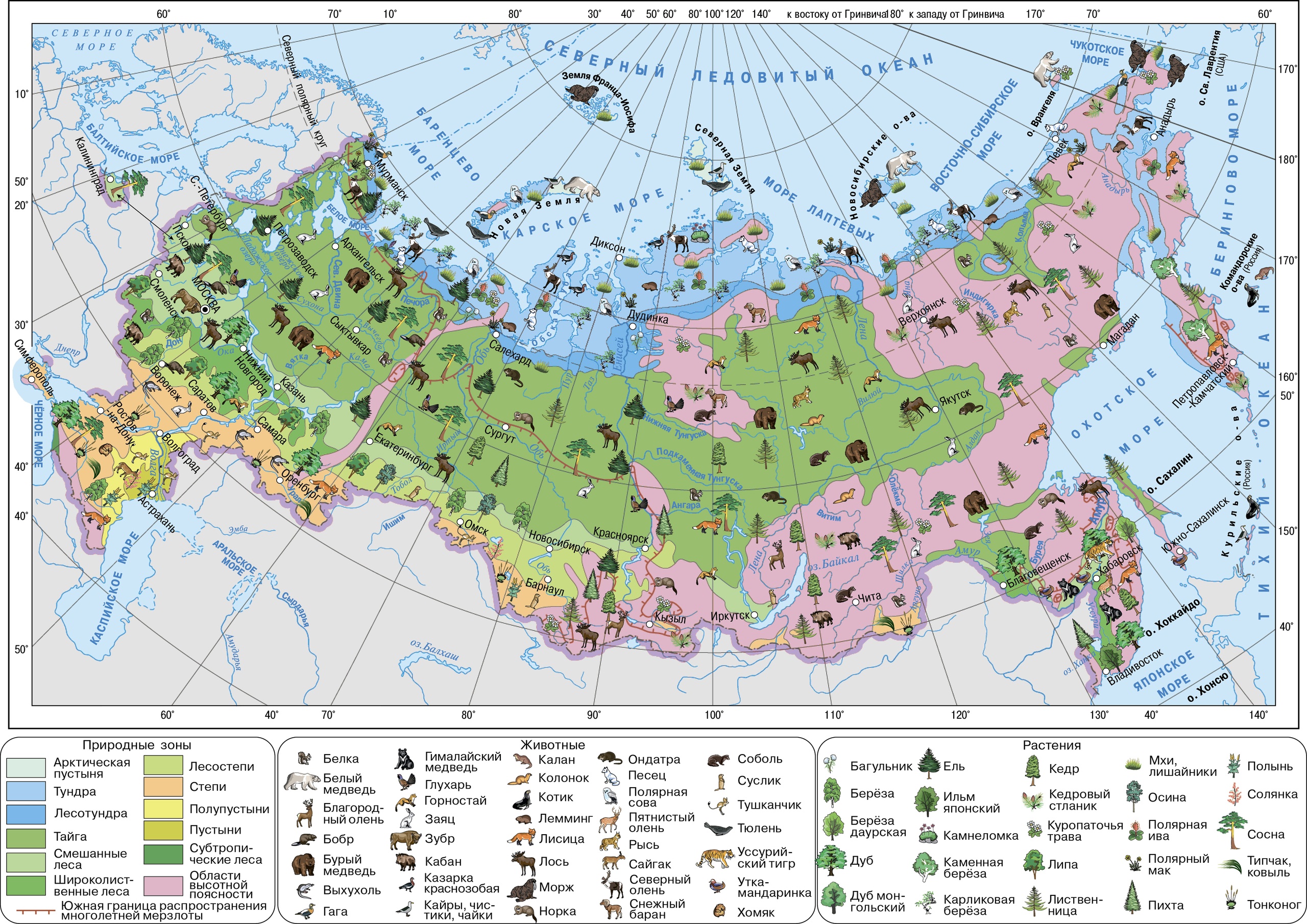 Природные зоны россии
