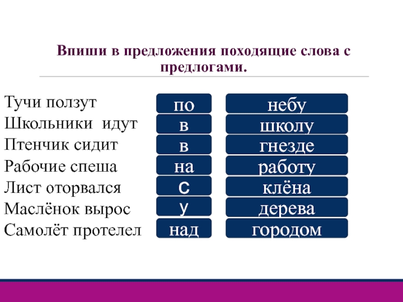 Предложение, его типы / справочник :: бингоскул