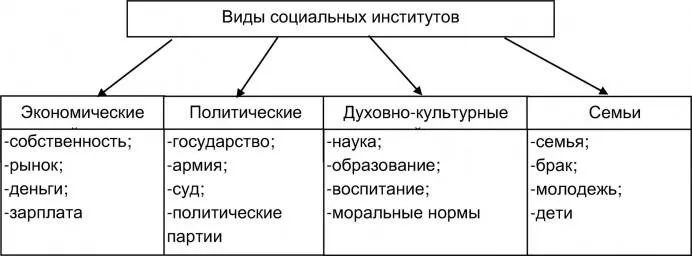 Социальные институты – примеры, признаки и виды (обществознание, 10 класс)